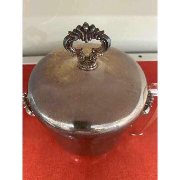 Vintage FB Rogers Silver-Plated Ice bucket Milk Glass Liner Insulated - Picture 3 of 8